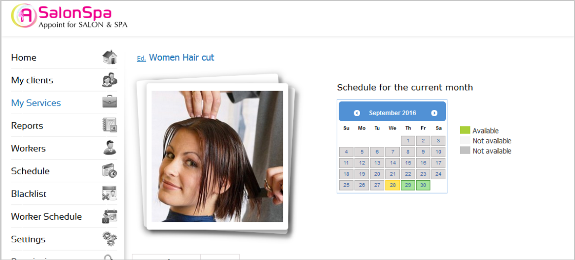 Screen shot of Scheduler Desk