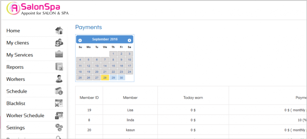 scheduler desk payments