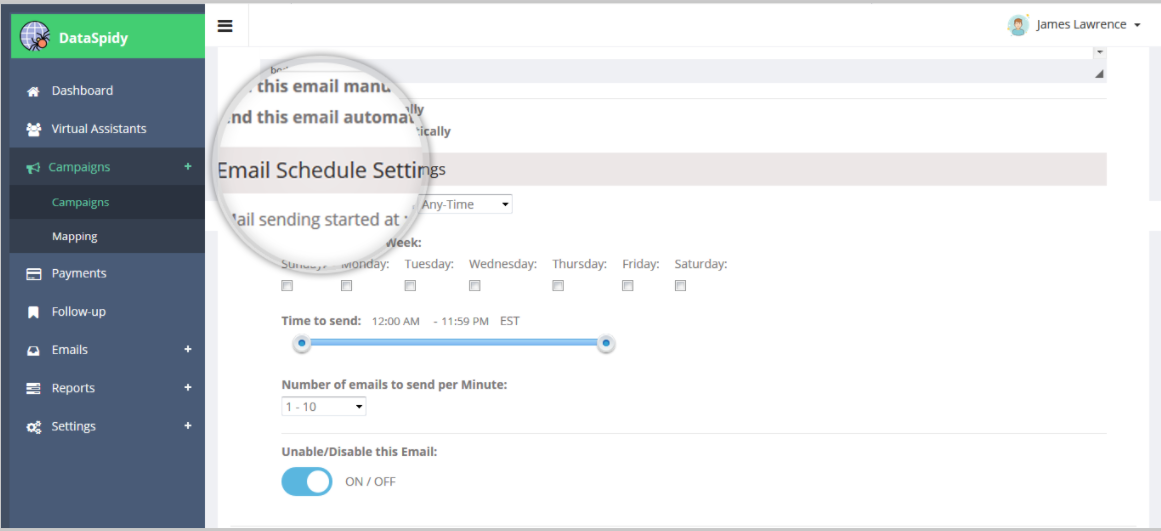 scheduled emails